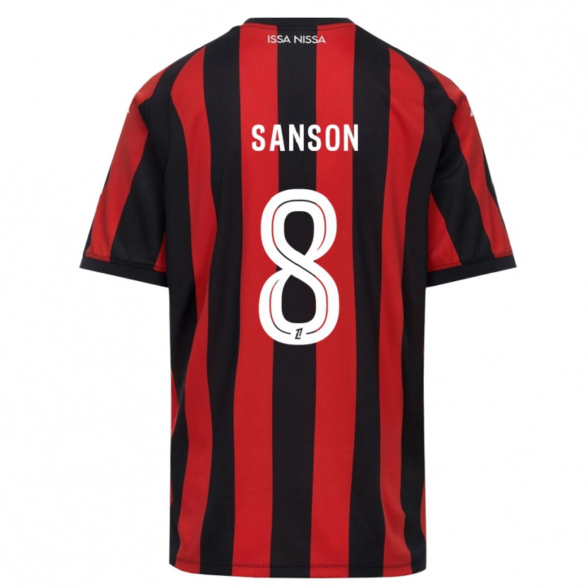 Danxen Män Morgan Sanson #8 Röd Svart Vit Hemmatröja Matchtröjor 2026/27 Tröjor T-Tröja