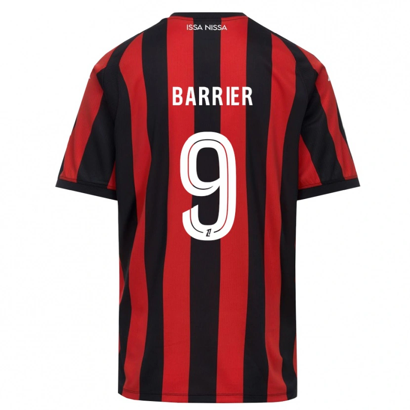 Danxen Män Inès Barrier #9 Röd Svart Vit Hemmatröja Matchtröjor 2026/27 Tröjor T-Tröja
