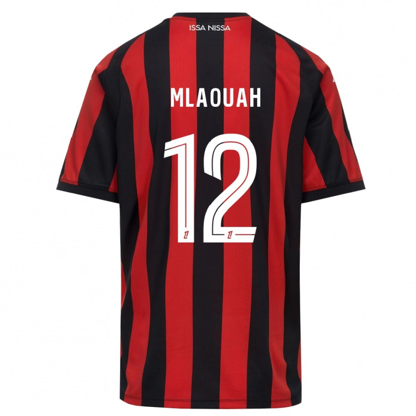 Danxen Män Sofiane Mlaouah #12 Röd Svart Vit Hemmatröja Matchtröjor 2026/27 Tröjor T-Tröja