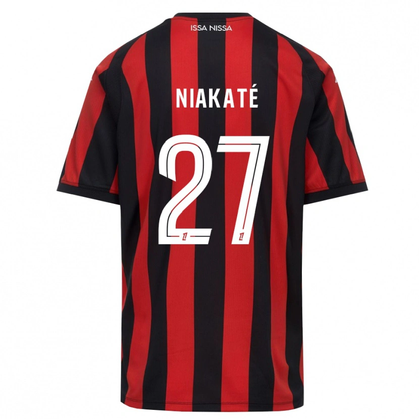 Danxen Män Yakaré Niakaté #27 Röd Svart Vit Hemmatröja Matchtröjor 2026/27 Tröjor T-Tröja