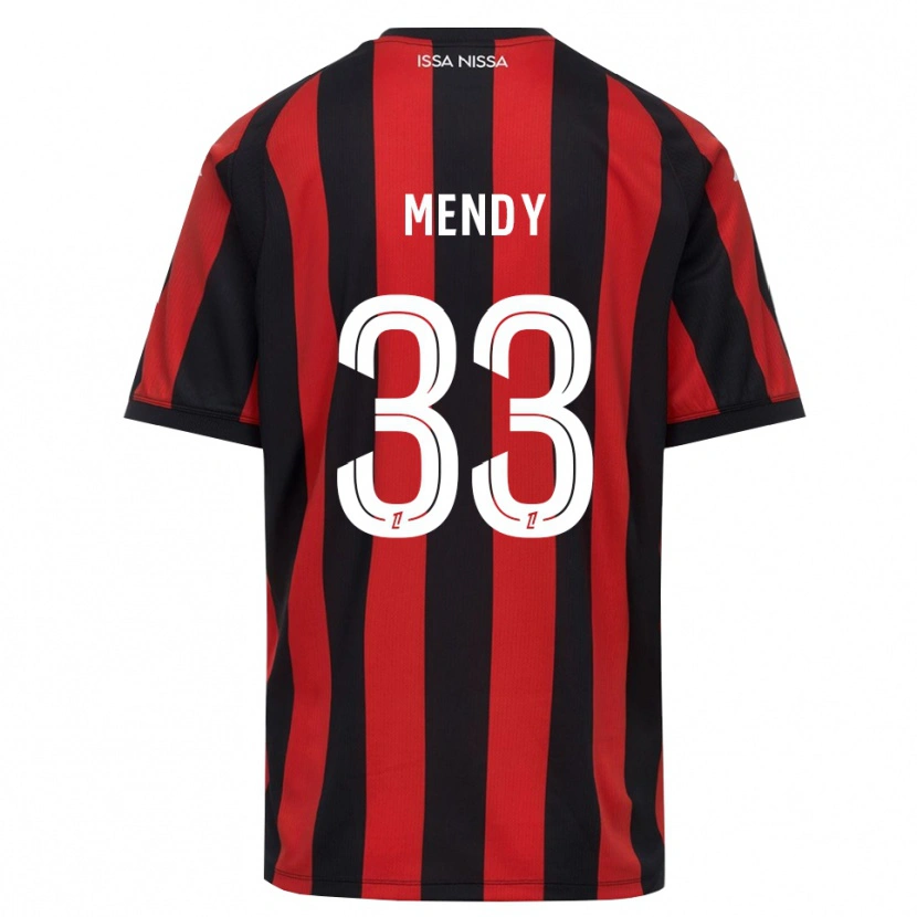 Danxen Män Antoine Mendy #33 Röd Svart Vit Hemmatröja Matchtröjor 2026/27 Tröjor T-Tröja