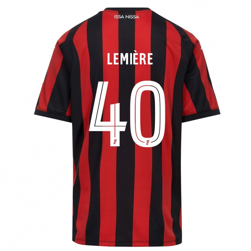 Danxen Män Pauline Lemière #40 Röd Svart Vit Hemmatröja Matchtröjor 2026/27 Tröjor T-Tröja