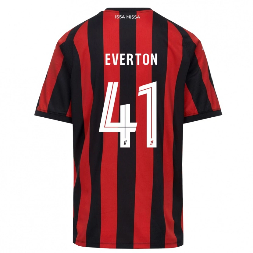Danxen Män Everton Pereira Da Silva #41 Röd Svart Vit Hemmatröja Matchtröjor 2026/27 Tröjor T-Tröja