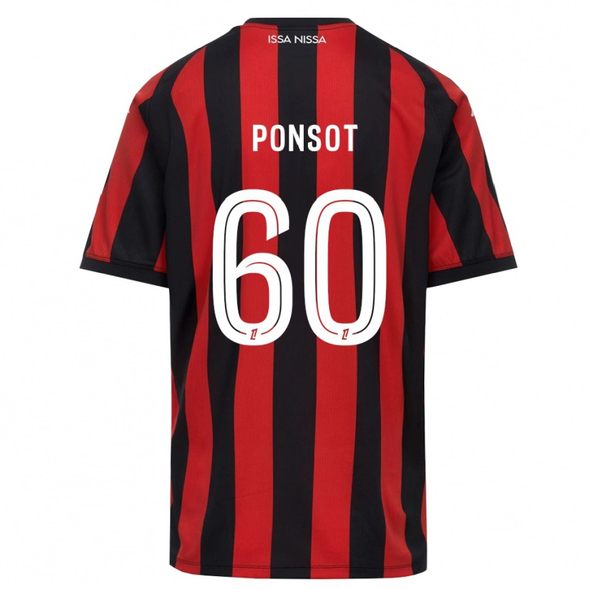 Danxen Män Martin Ponsot #60 Röd Svart Vit Hemmatröja Matchtröjor 2026/27 Tröjor T-Tröja
