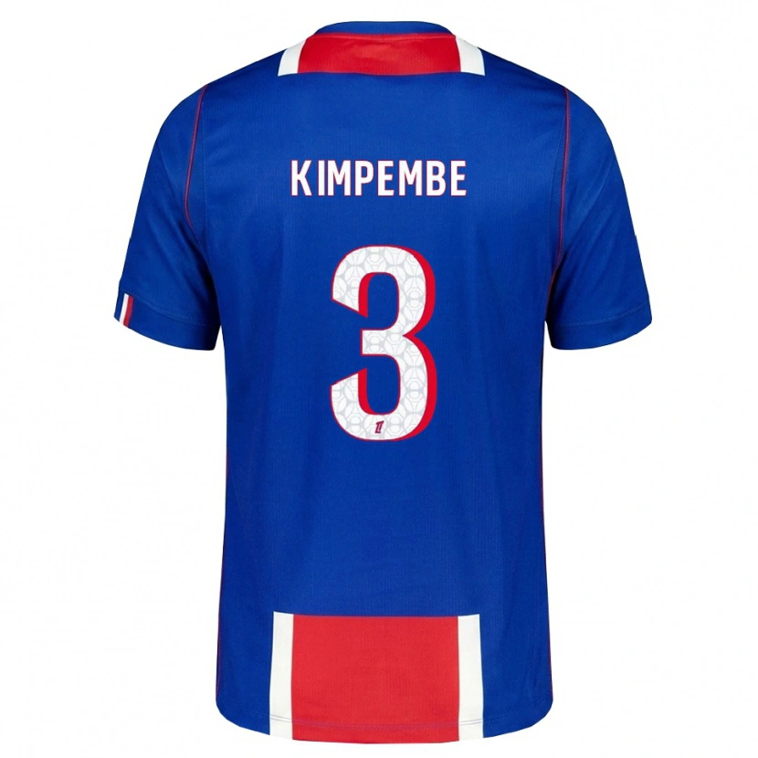 Danxen Män Presnel Kimpembe #3 Röd Vit Blå Hemmatröja Matchtröjor 2026/27 Tröjor T-Tröja