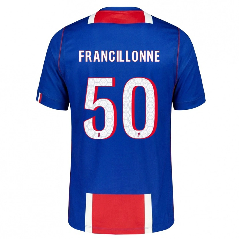 Danxen Män Bryan Francillonne #50 Röd Vit Blå Hemmatröja Matchtröjor 2026/27 Tröjor T-Tröja