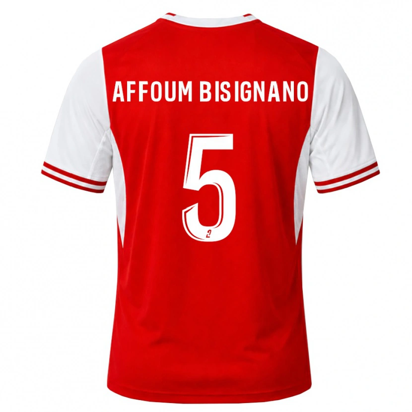 Danxen Män Layan Affoum Bisignano #5 Röd Vit Hemmatröja Matchtröjor 2026/27 Tröjor T-Tröja