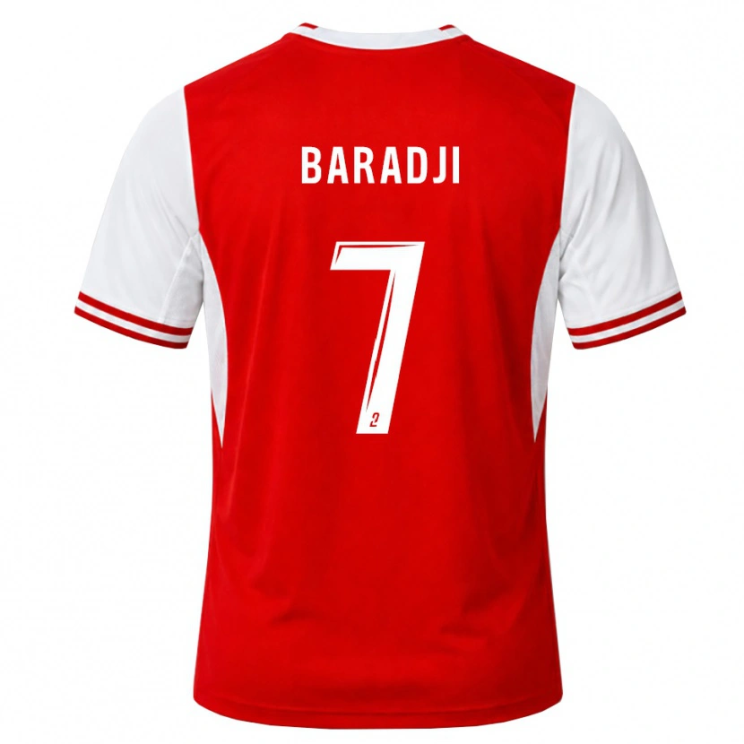 Danxen Män Adama Baradji #7 Röd Vit Hemmatröja Matchtröjor 2026/27 Tröjor T-Tröja