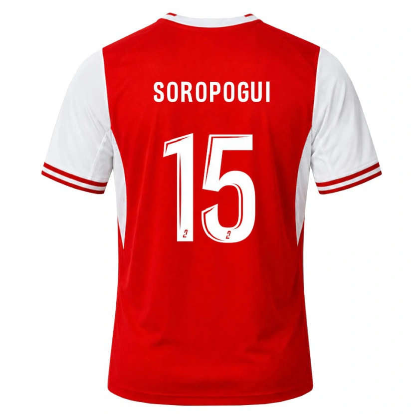 Danxen Män Yanis Soropogui #15 Röd Vit Hemmatröja Matchtröjor 2026/27 Tröjor T-Tröja
