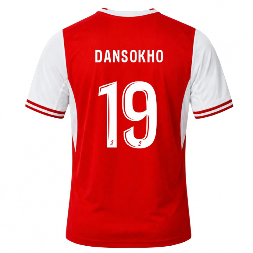 Danxen Män Ansoumana Dansokho #19 Röd Vit Hemmatröja Matchtröjor 2026/27 Tröjor T-Tröja