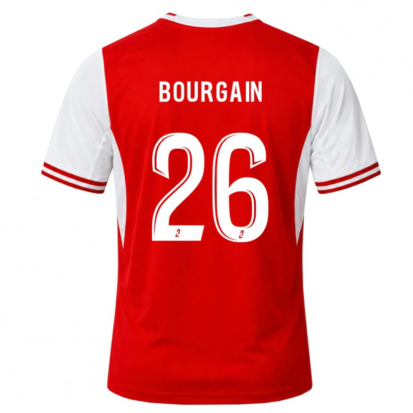 Danxen Män Lea Bourgain #26 Röd Vit Hemmatröja Matchtröjor 2026/27 Tröjor T-Tröja