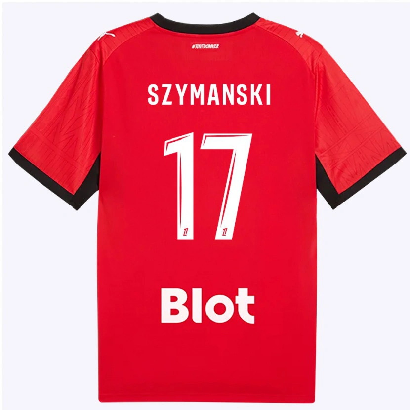 Danxen Män Sebastian Szymanski #17 Röd Svart Vit Hemmatröja Matchtröjor 2026/27 Tröjor T-Tröja