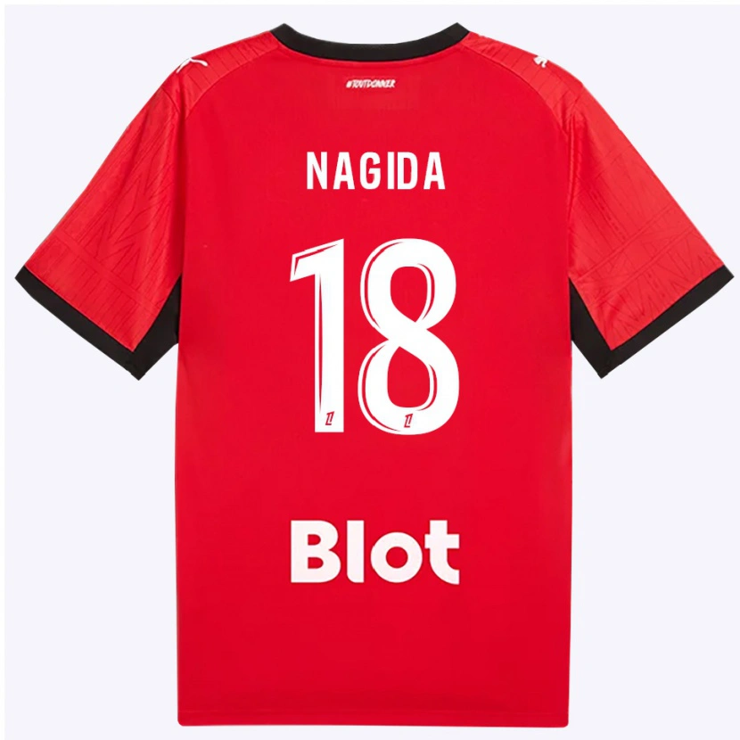 Danxen Män Mahamadou Nagida #18 Röd Svart Vit Hemmatröja Matchtröjor 2026/27 Tröjor T-Tröja