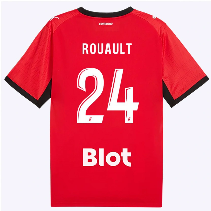Danxen Män Anthony Rouault #24 Röd Svart Vit Hemmatröja Matchtröjor 2026/27 Tröjor T-Tröja