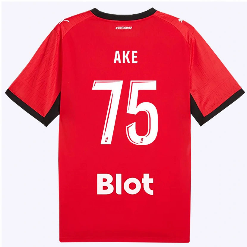 Danxen Män Junior Ake #75 Röd Svart Vit Hemmatröja Matchtröjor 2026/27 Tröjor T-Tröja