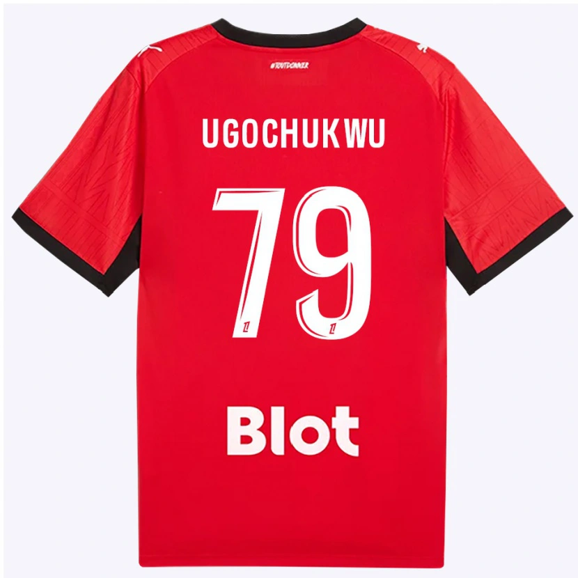 Danxen Män Chibuike Ugochukwu #79 Röd Svart Vit Hemmatröja Matchtröjor 2026/27 Tröjor T-Tröja