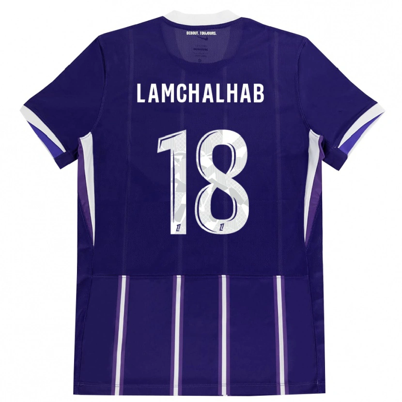 Danxen Män Merwan Lamchalhab #18 Lila Vit Hemmatröja Matchtröjor 2026/27 Tröjor T-Tröja