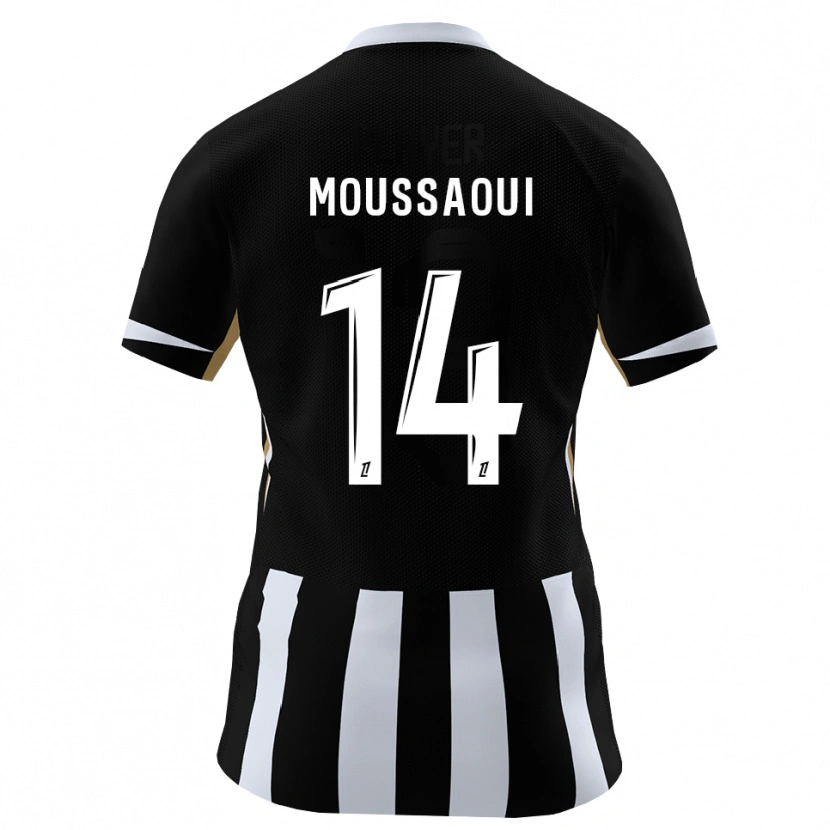 Danxen Män Amine Moussaoui #14 Svart Blå Hemmatröja Matchtröjor 2026/27 Tröjor T-Tröja