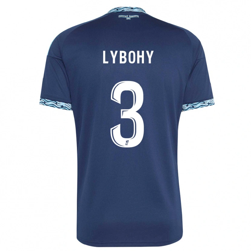 Danxen Män Kyliann Lybohy #3 Stålblå Vit Hemmatröja Matchtröjor 2026/27 Tröjor T-Tröja