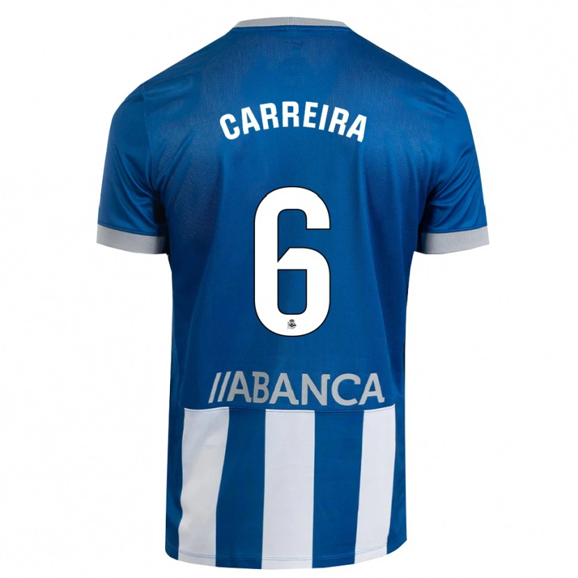 Danxen Män David Carreira #6 Blå Grå Vit Hemmatröja Matchtröjor 2026/27 Tröjor T-Tröja