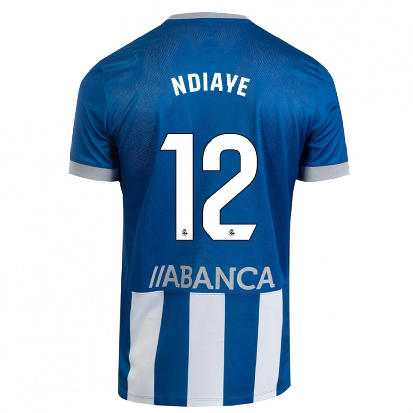 Danxen Män Malick Ndiaye #12 Blå Grå Vit Hemmatröja Matchtröjor 2026/27 Tröjor T-Tröja