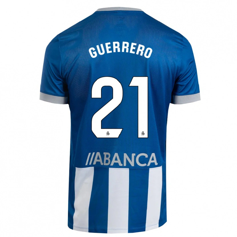 Danxen Män Adrián Guerrero #21 Blå Grå Vit Hemmatröja Matchtröjor 2026/27 Tröjor T-Tröja