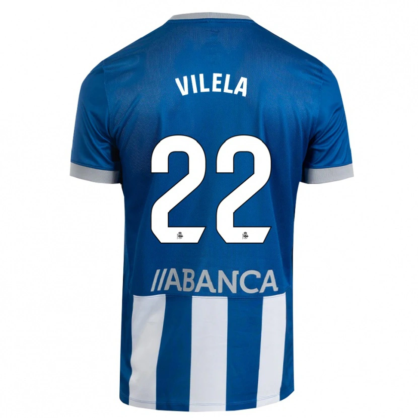 Danxen Män Rubén Vilela #22 Blå Grå Vit Hemmatröja Matchtröjor 2026/27 Tröjor T-Tröja