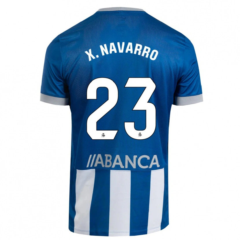 Danxen Män Ximo Navarro #23 Blå Grå Vit Hemmatröja Matchtröjor 2026/27 Tröjor T-Tröja