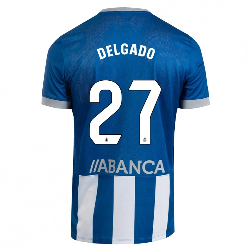 Danxen Män Álex Delgado #27 Blå Grå Vit Hemmatröja Matchtröjor 2026/27 Tröjor T-Tröja