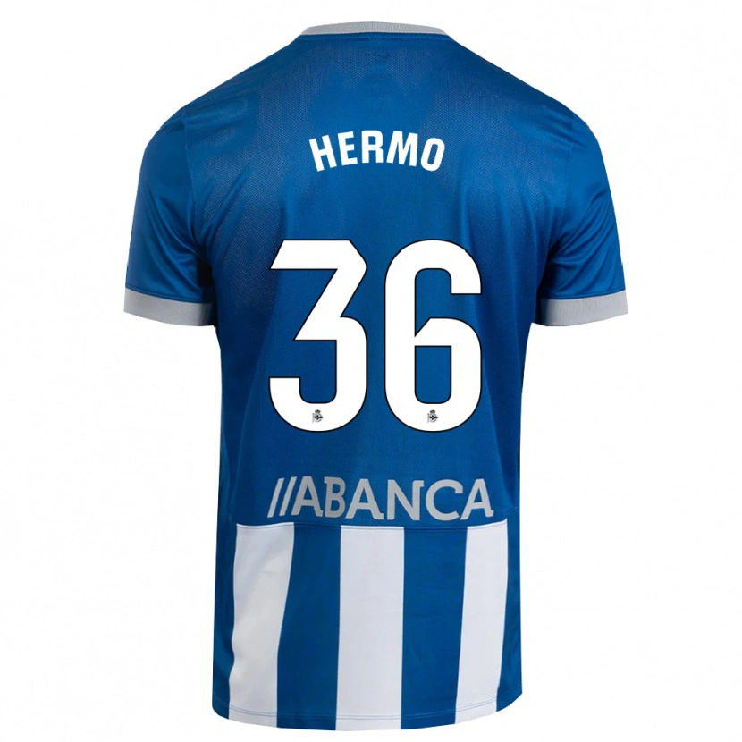 Danxen Män Mario Hermo #36 Blå Grå Vit Hemmatröja Matchtröjor 2026/27 Tröjor T-Tröja