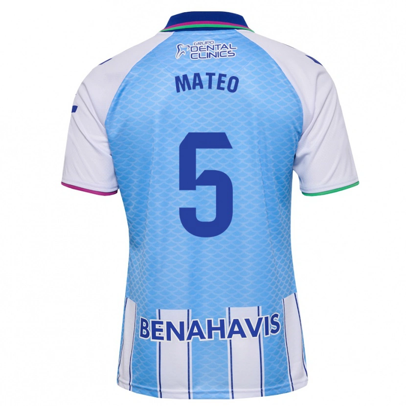 Danxen Män Ángel Mateo #5 Djup Himmelsblå Vit Hemmatröja Matchtröjor 2026/27 Tröjor T-Tröja