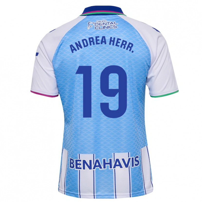 Danxen Män Andrea Herrero Valiente #19 Djup Himmelsblå Vit Hemmatröja Matchtröjor 2026/27 Tröjor T-Tröja