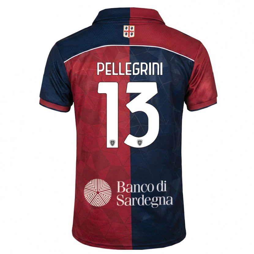 Danxen Män Nicolò Pellegrini #13 Burgundy Kunglig Blå Hemmatröja Matchtröjor 2026/27 Tröjor T-Tröja