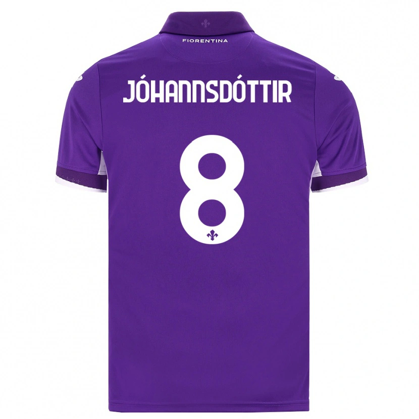 Danxen Män Alexandra Jóhannsdóttir #8 Lila Vit Rosa Hemmatröja Matchtröjor 2026/27 Tröjor T-Tröja