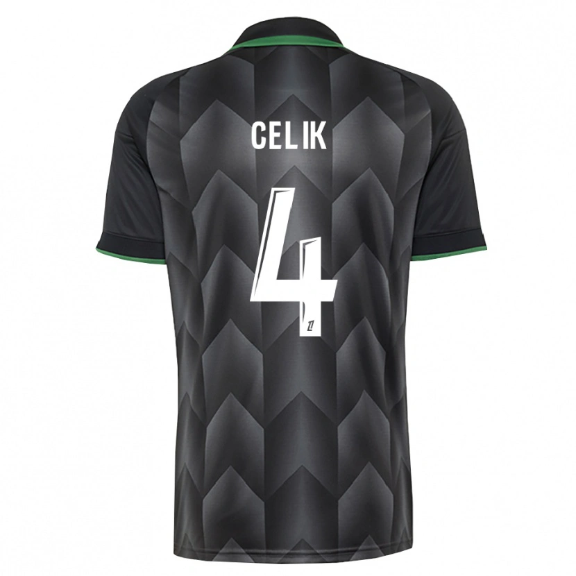 Danxen Män Nidal Celik #4 Vit Svart Grön Bortatröja Matchtröjor 2026/27 Tröjor T-Tröja