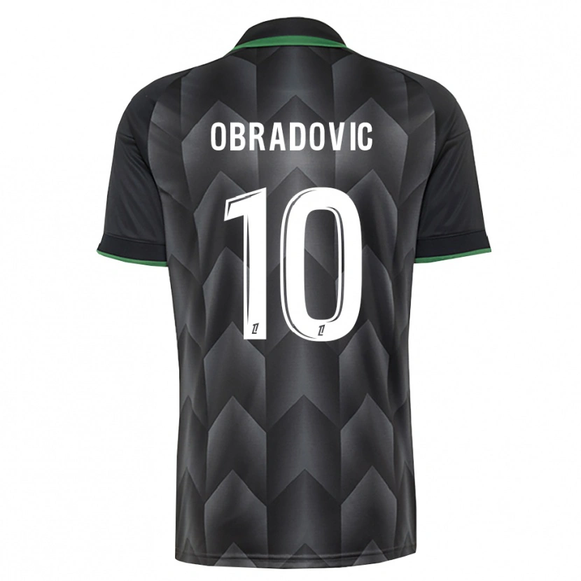 Danxen Män Ognjen Obradovic #10 Vit Svart Grön Bortatröja Matchtröjor 2026/27 Tröjor T-Tröja