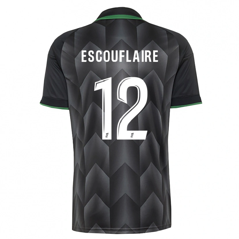 Danxen Män Mattéo Escouflaire #12 Vit Svart Grön Bortatröja Matchtröjor 2026/27 Tröjor T-Tröja