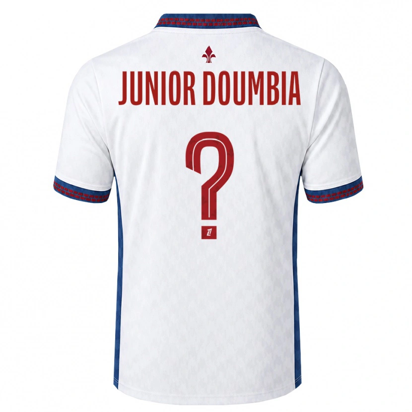 Danxen Män Samba Junior Doumbia #0 Röd Vit Blå Bortatröja Matchtröjor 2026/27 Tröjor T-Tröja