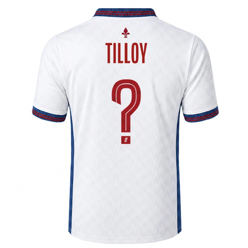 Danxen Män Paul Tilloy #0 Röd Vit Blå Bortatröja Matchtröjor 2026/27 Tröjor T-Tröja