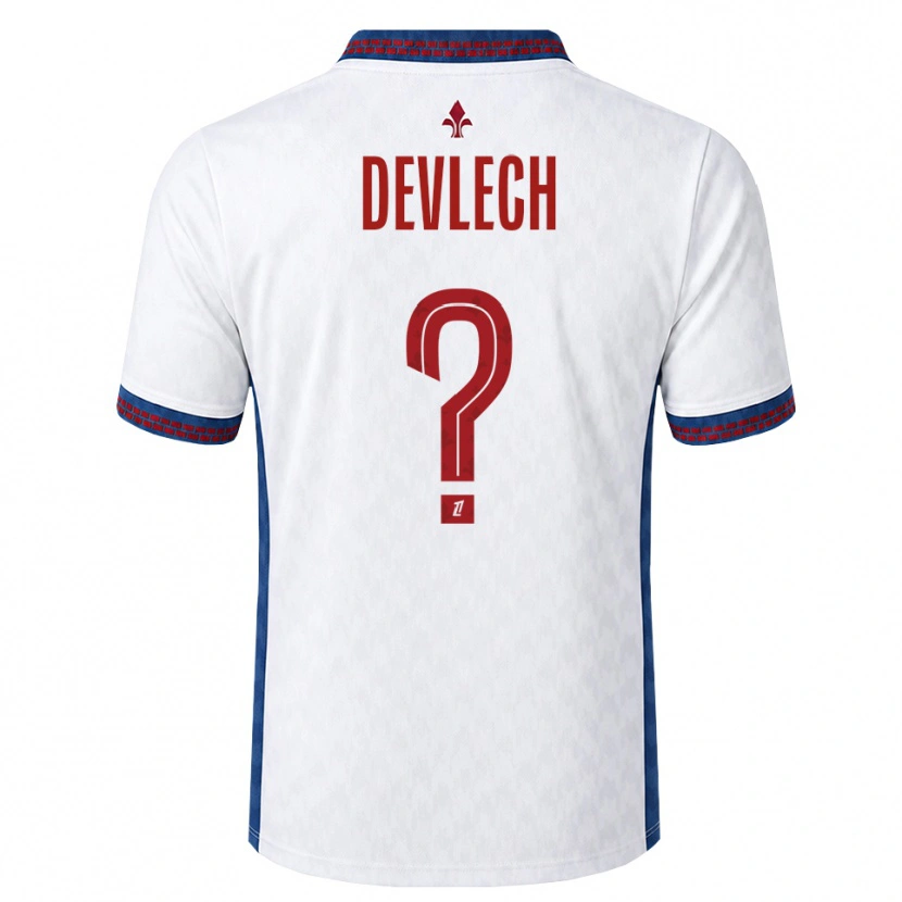 Danxen Män Gwenaëlle Devleesschauwer #0 Röd Vit Blå Bortatröja Matchtröjor 2026/27 Tröjor T-Tröja