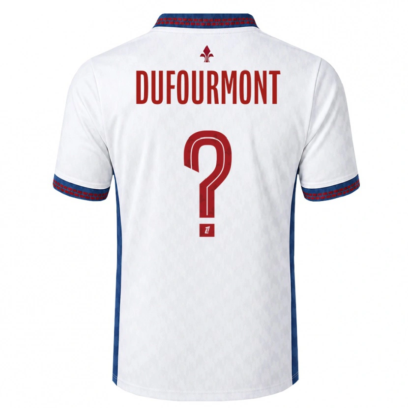 Danxen Män Eléa Dufourmont #0 Röd Vit Blå Bortatröja Matchtröjor 2026/27 Tröjor T-Tröja