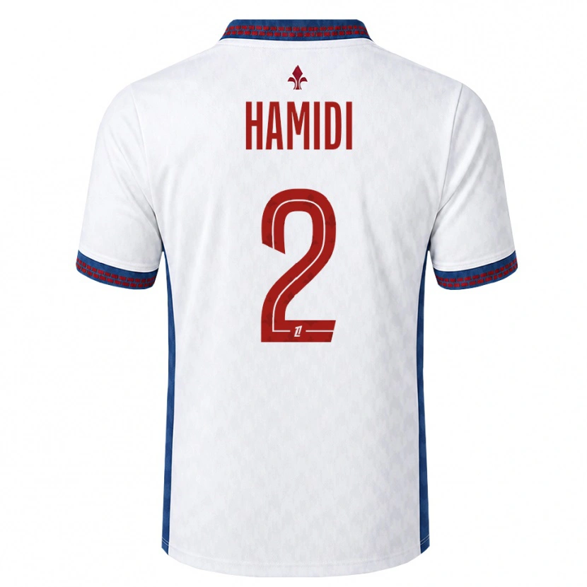 Danxen Män Kamel Hamidi #2 Röd Vit Blå Bortatröja Matchtröjor 2026/27 Tröjor T-Tröja