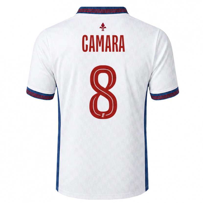 Danxen Män Ismaël Camara #8 Röd Vit Blå Bortatröja Matchtröjor 2026/27 Tröjor T-Tröja