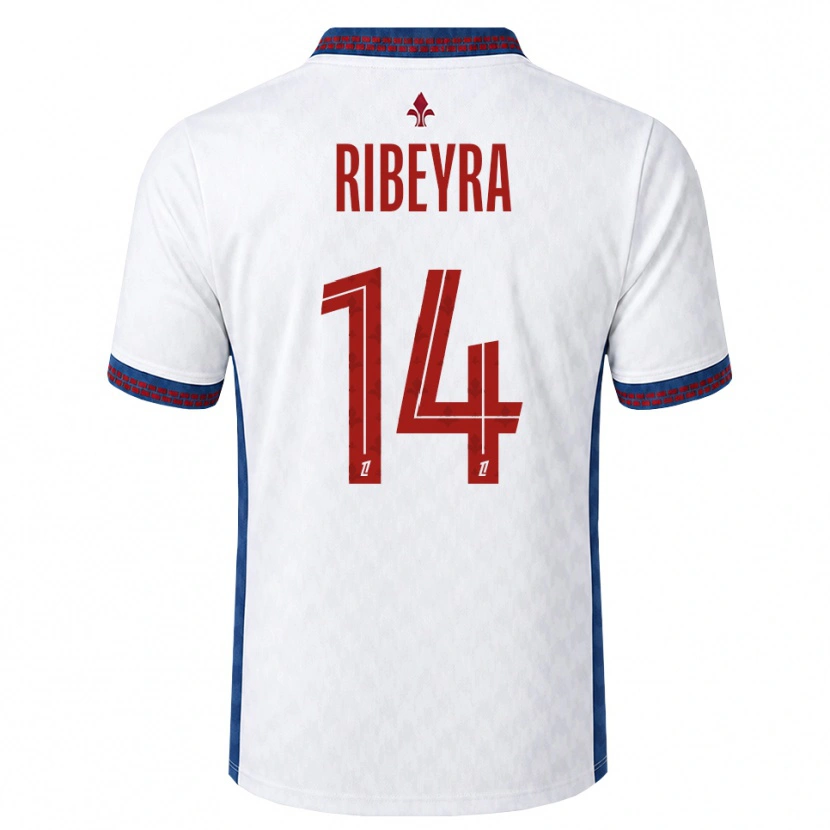 Danxen Män Anaïs Ribeyra #14 Röd Vit Blå Bortatröja Matchtröjor 2026/27 Tröjor T-Tröja