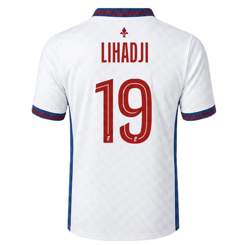 Danxen Män Isaac Lihadji #19 Röd Vit Blå Bortatröja Matchtröjor 2026/27 Tröjor T-Tröja