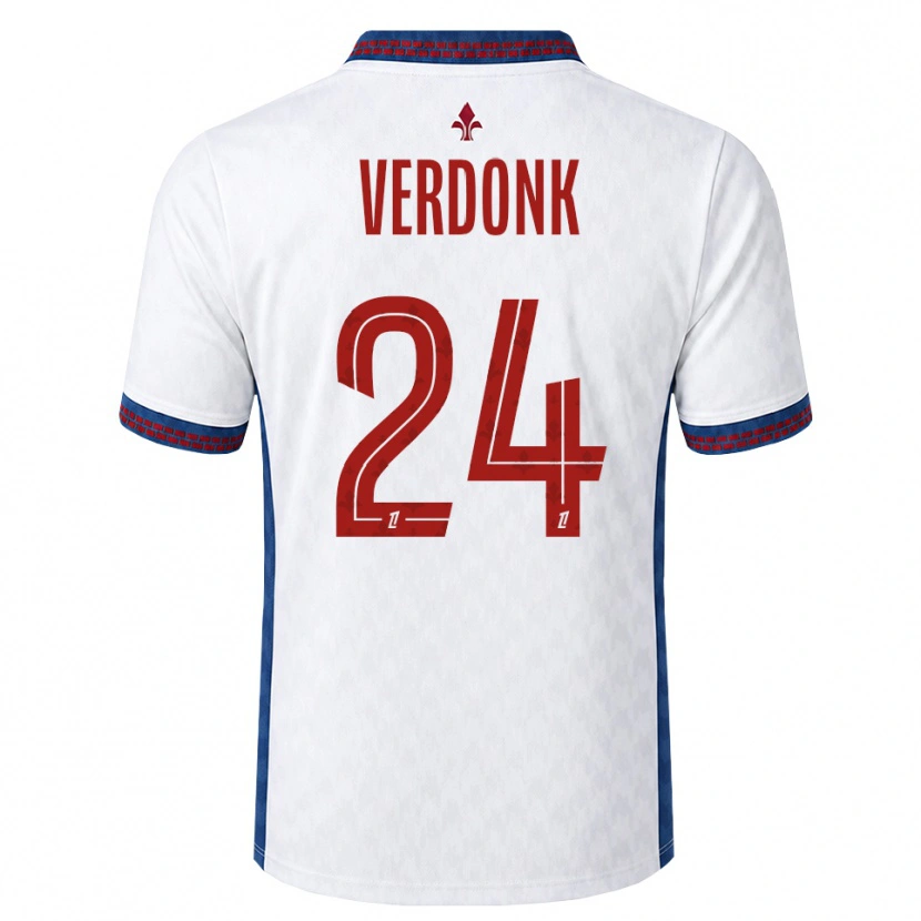 Danxen Män Calvin Verdonk #24 Röd Vit Blå Bortatröja Matchtröjor 2026/27 Tröjor T-Tröja