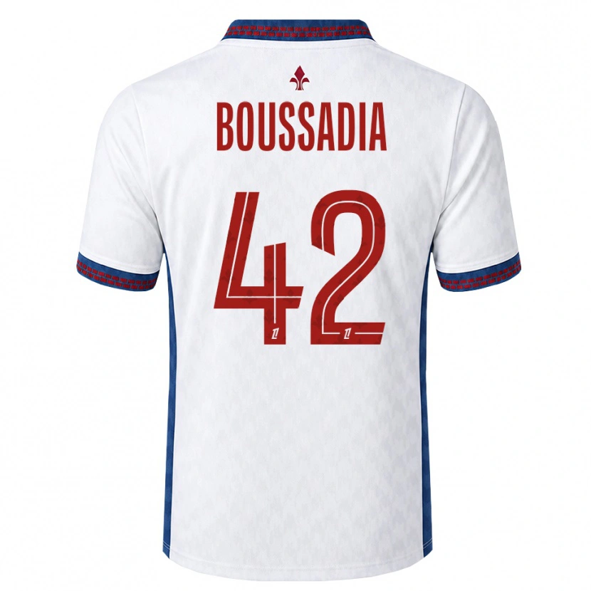 Danxen Män Saad Boussadia #42 Röd Vit Blå Bortatröja Matchtröjor 2026/27 Tröjor T-Tröja