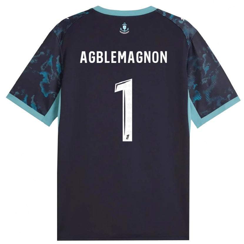 Danxen Män Jordan Agblemagnon #1 Ljus Turkos Vit Svart Bortatröja Matchtröjor 2026/27 Tröjor T-Tröja