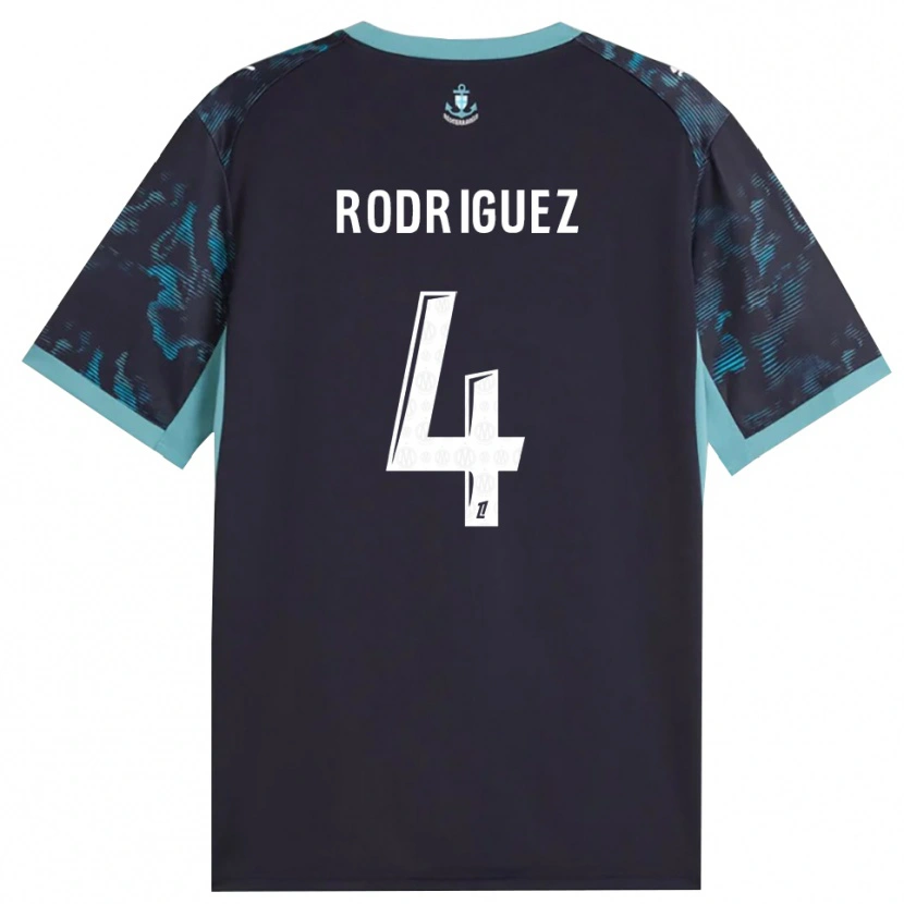 Danxen Män Ruben Rodriguez #4 Ljus Turkos Vit Svart Bortatröja Matchtröjor 2026/27 Tröjor T-Tröja