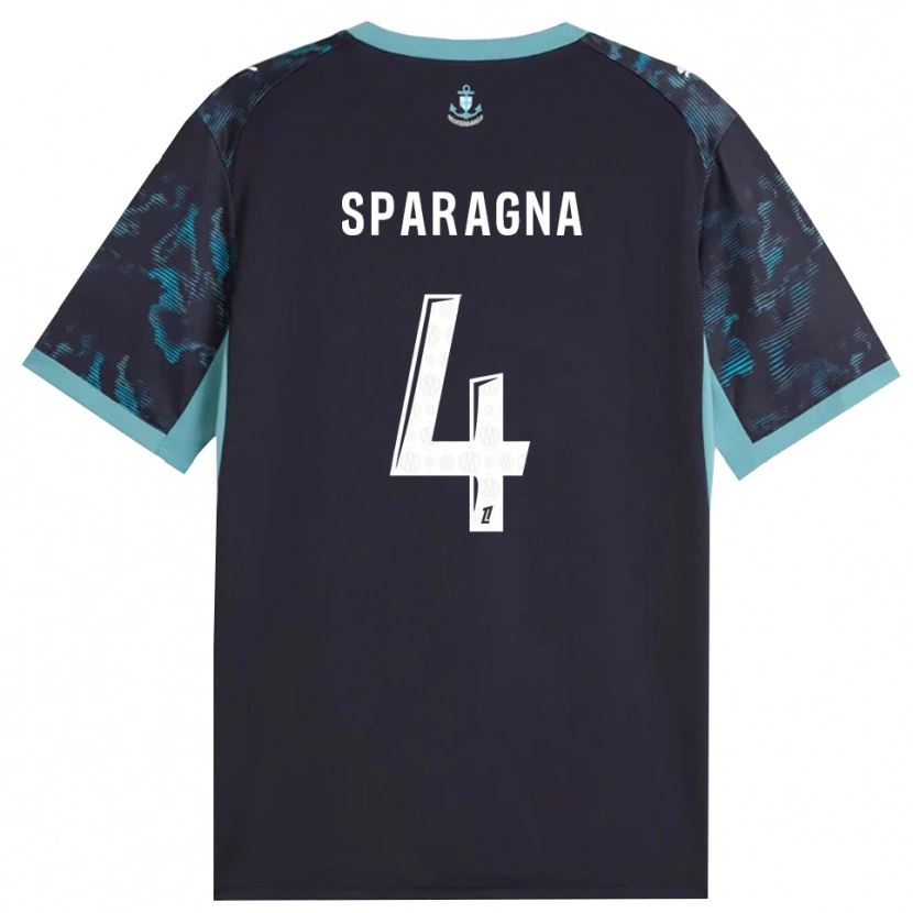 Danxen Män Stéphane Sparagna #4 Ljus Turkos Vit Svart Bortatröja Matchtröjor 2026/27 Tröjor T-Tröja